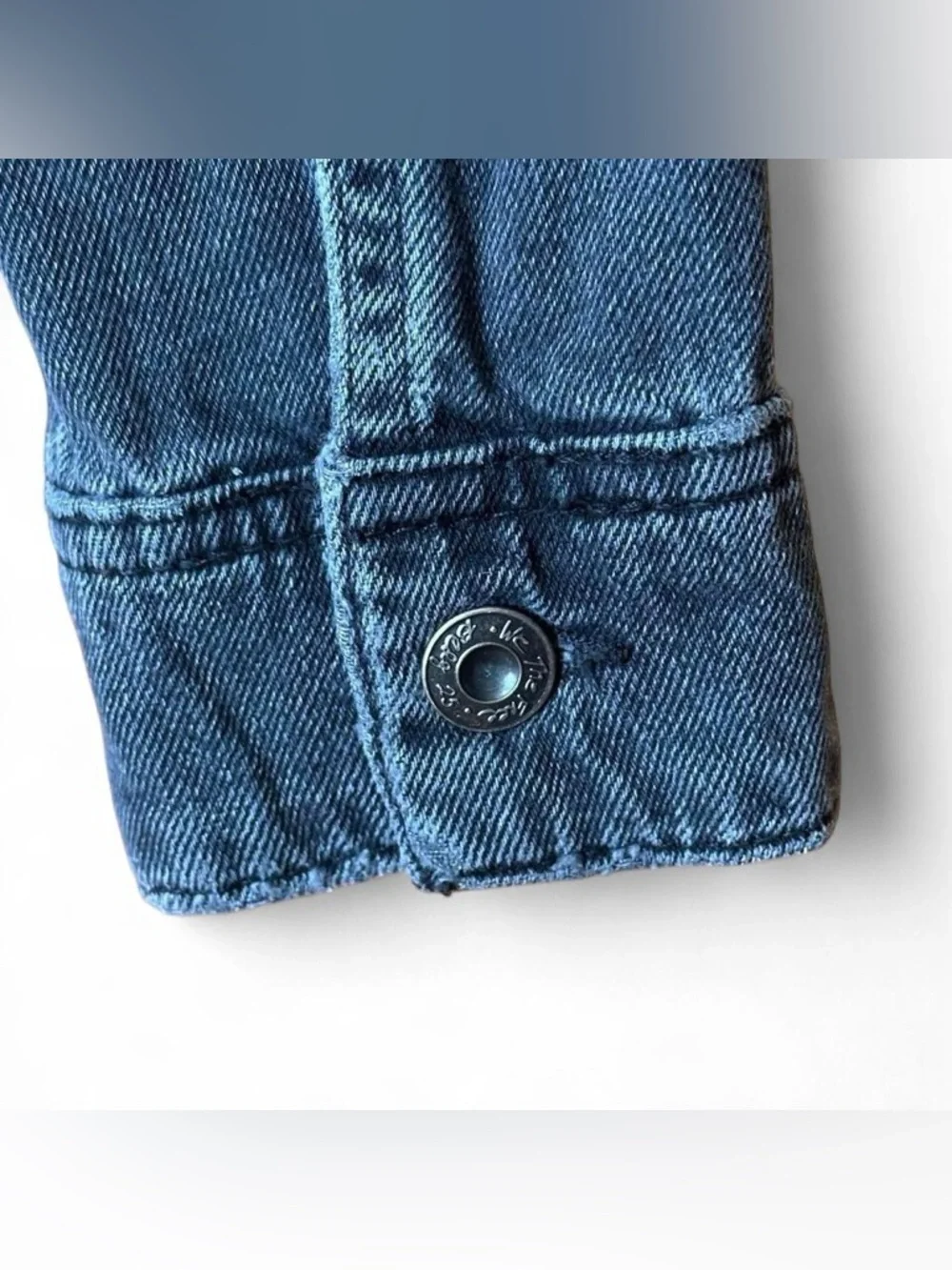 Free People Black Washed Cropped Denim Jacket - Picture 7 of 8